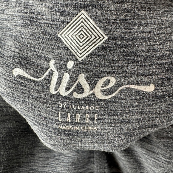 LuLaRoe Rise Dark Grey Biker Shorts Size Large - Picture 4 of 7